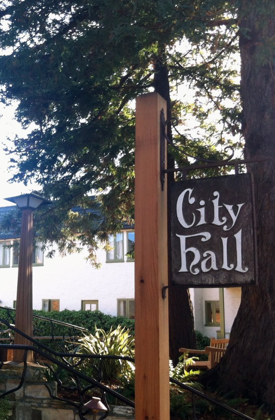 Even City Hall has its character with a beautiful wooden and hand carved/painted sign. 